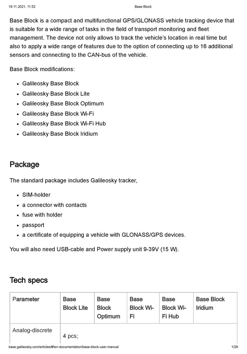 GalileoSky Base Block User manual