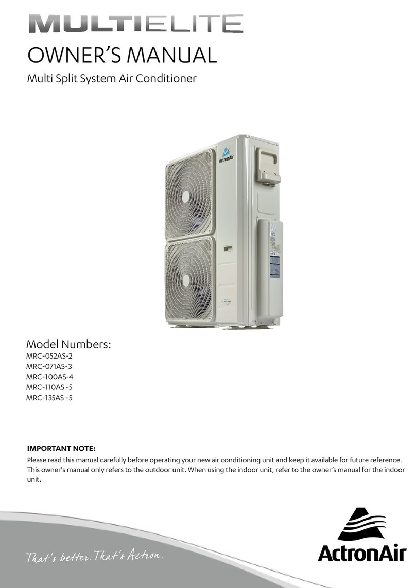 ActronAir MULTIELITE MRC-052AS-2 User manual