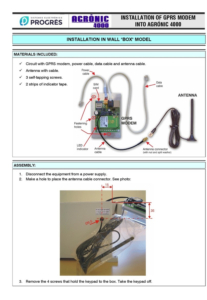 Progres AGRONIC 4000 installation instructions