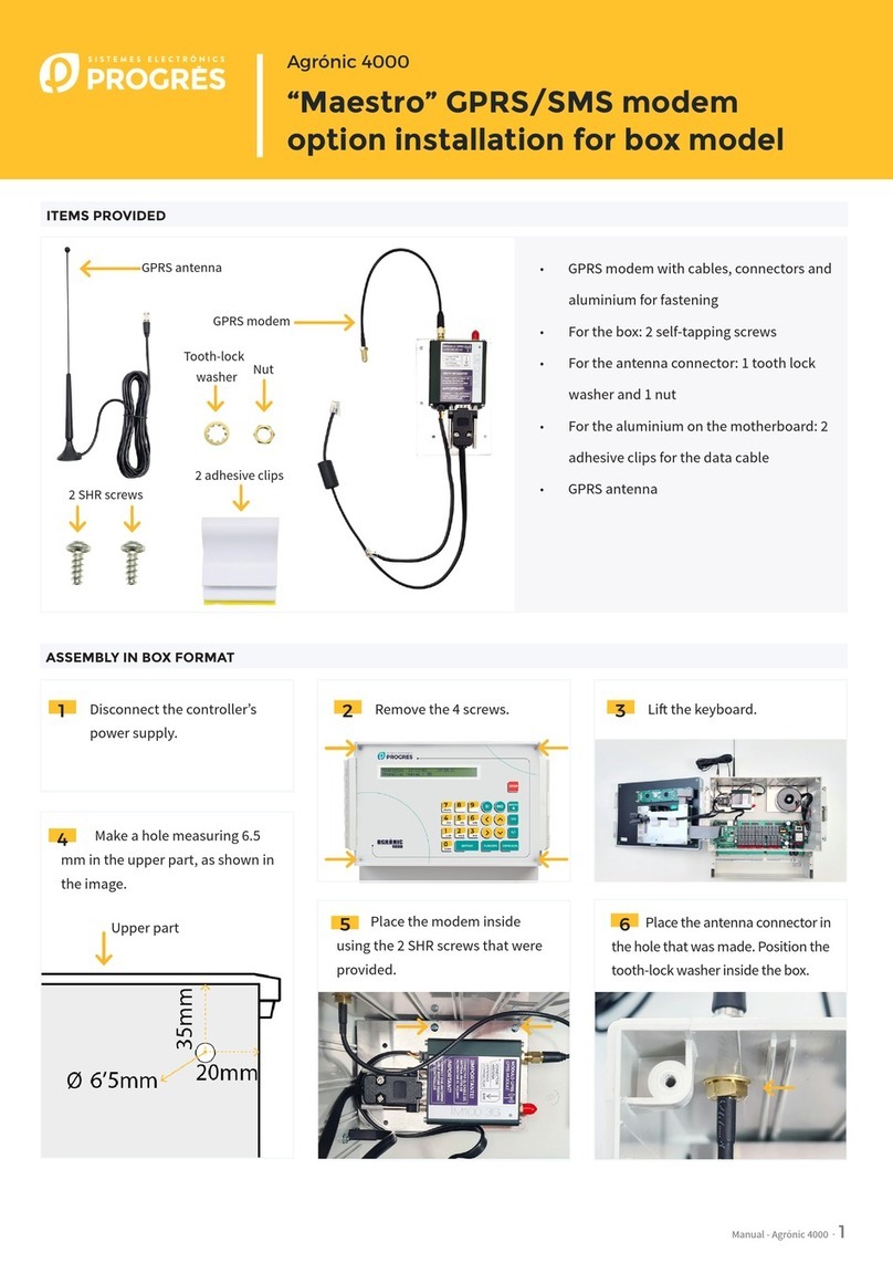 Progres Maestro Agronic 4000 User manual