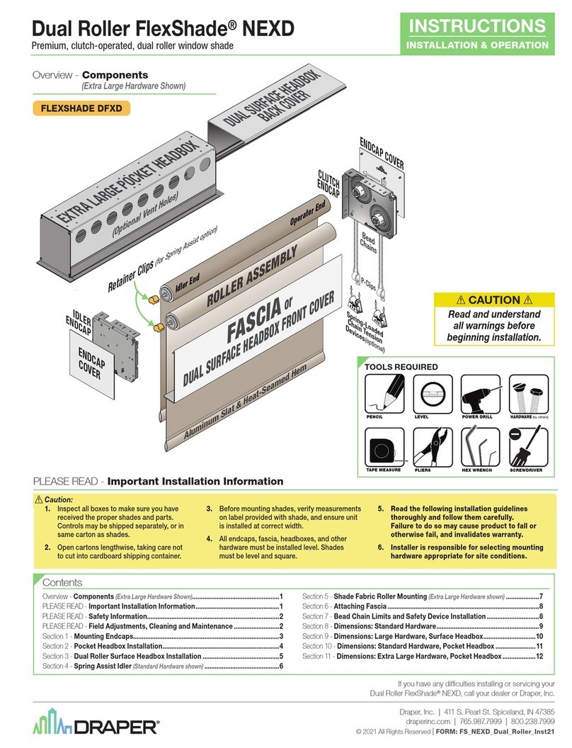 Draper FlexShade NEXD User manual