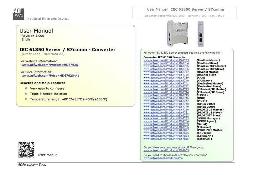 ADF Web HD67620-A1 user manual