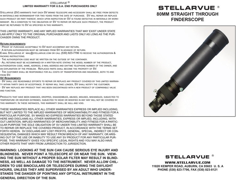 Stellarvue F80 Series quick start guide