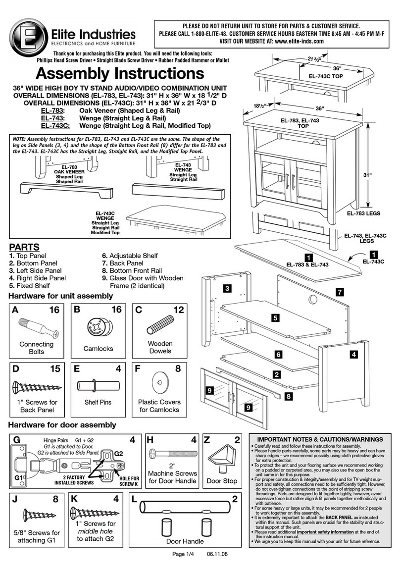 Elite Industries EL-783 Assembly instructions