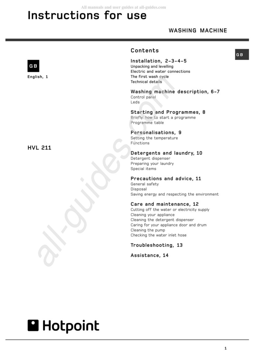 Hotpoint hvl 211 User manual