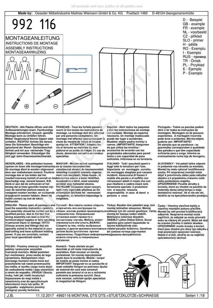 WIEMANN Cayenne 992 116 Assembly instructions