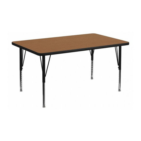 Flash Furniture XU-GRP-16CH-A3060CON-60-OAK-T-A-CAS-GG User manual