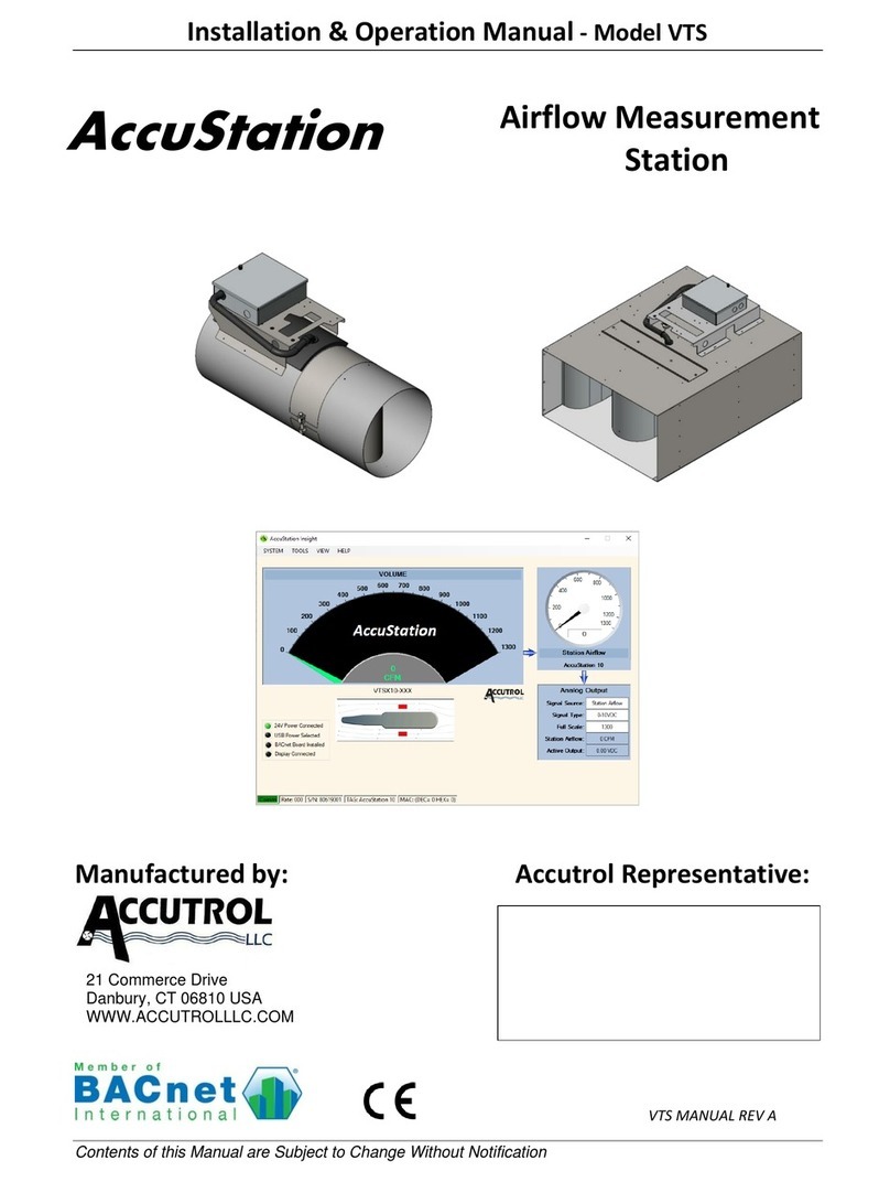 Accutrol VTS Installation & operation manual