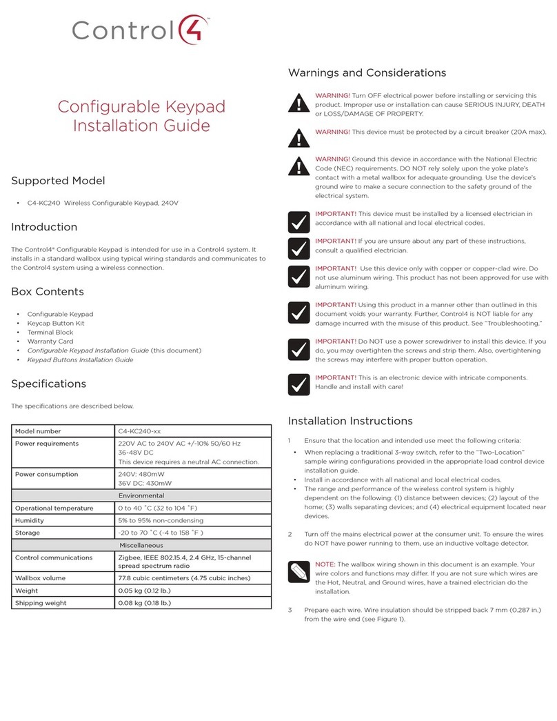 Contro l4 C4-KC240 User manual