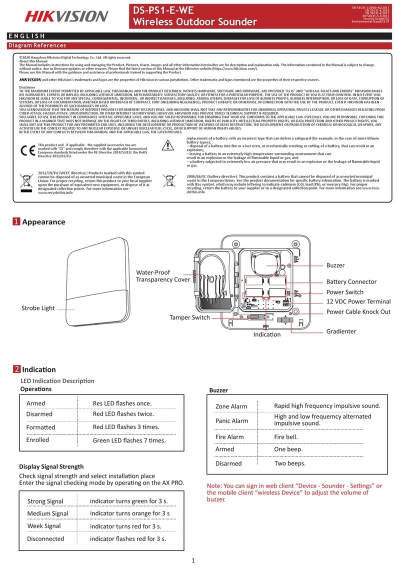 HIK VISION DS-PS1-E-WE quick start guide HIK VISION DS-PS1-E-WE quick start guide