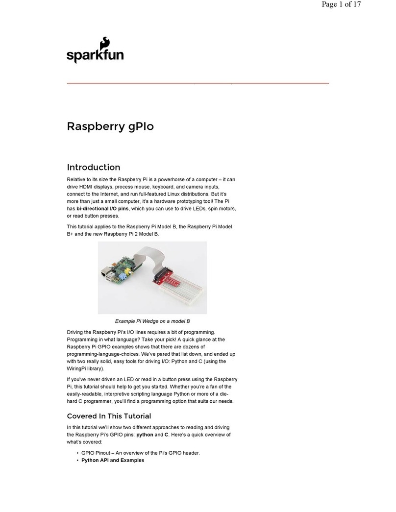 sparkfun Raspberry gPIo User manual