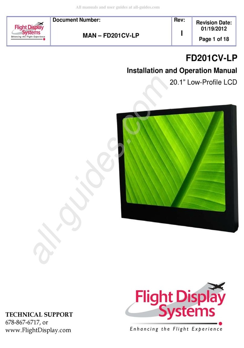 Flight Display Systems FD201CV-LP VER HD User manual Flight Display Systems FD201CV-LP VER HD User manual