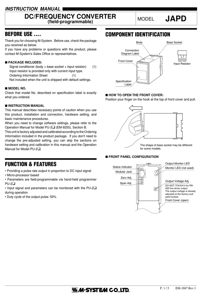 M-system JAPD instruction manual