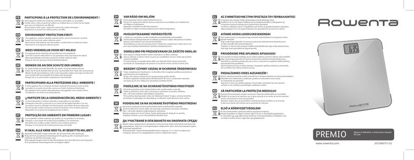 Rowenta PREMIO BS12 Series instruction manual