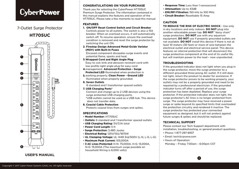 CyberPower HT705UC User manual CyberPower HT705UC User manual