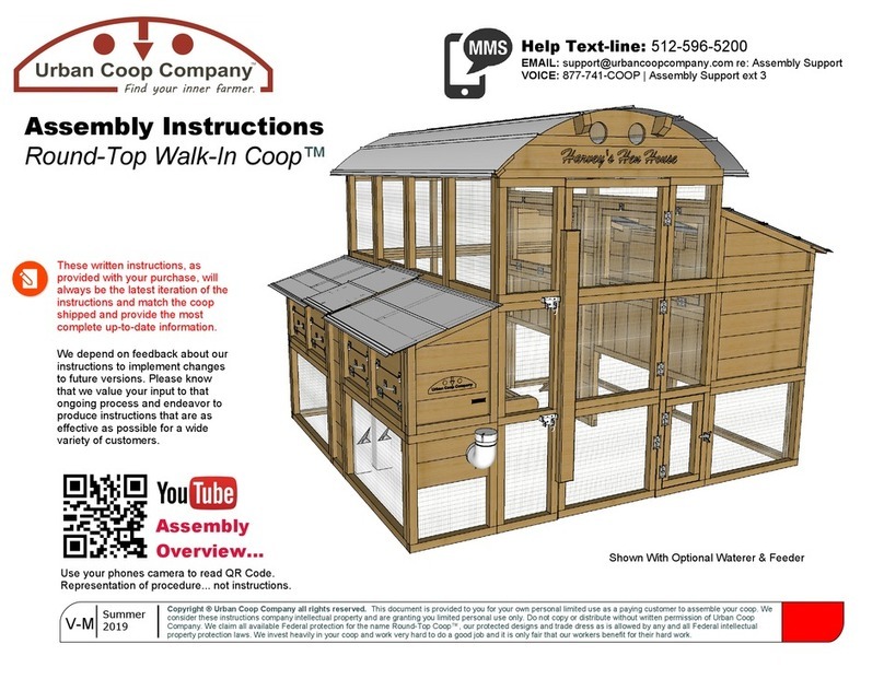 Urban Coop Company Round-TopWalk-InCoop Harvey's Hen House Assembly instructions Urban Coop Company Round-TopWalk-InCoop Harvey's Hen House Assembly instructions