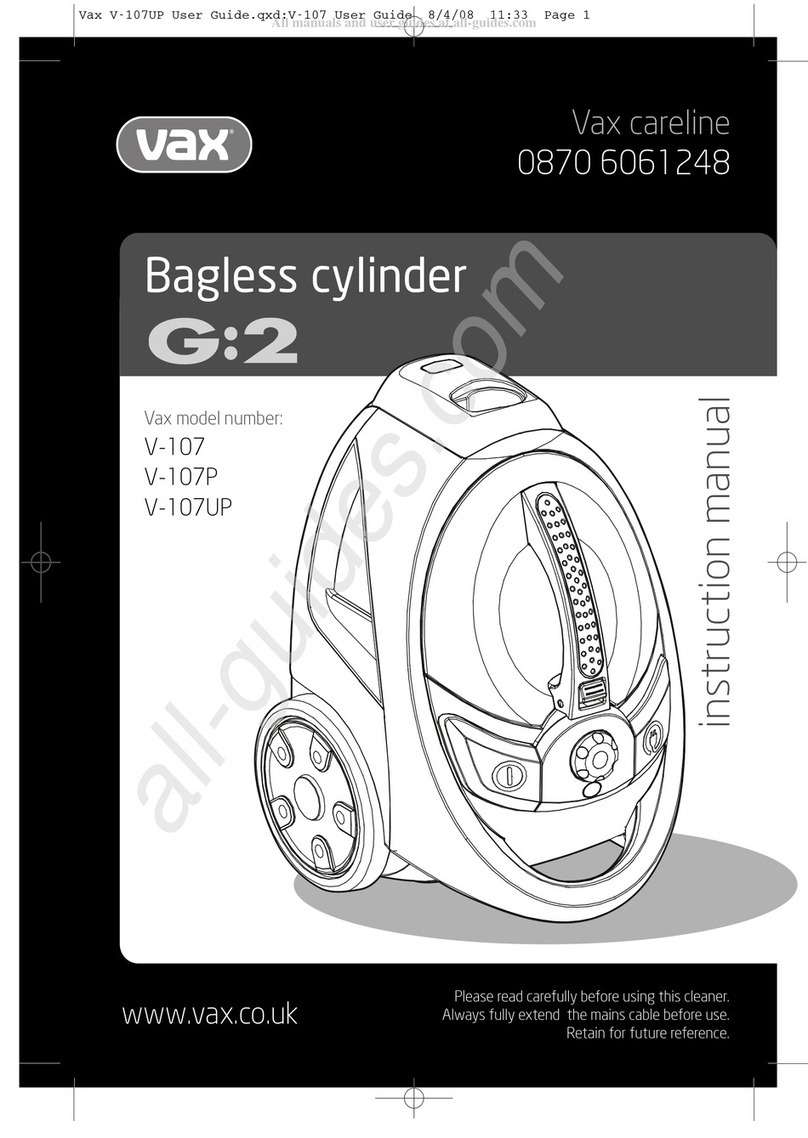 Vax G2 V-107 User manual