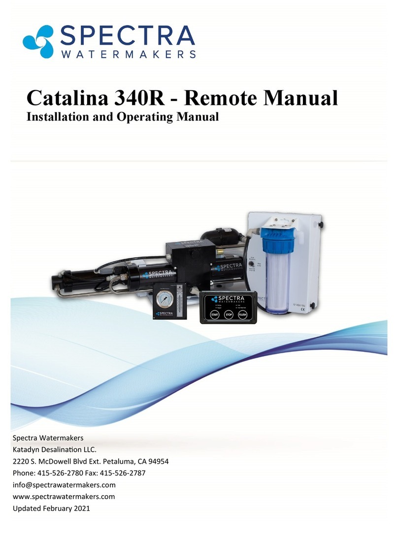 Katadyn Spectra Watermakers Catalina 340R Installation and operating manual