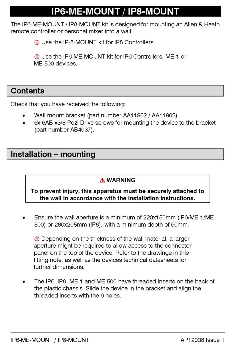 ALLEN & HEATH IP6-ME-MOUNT User manual