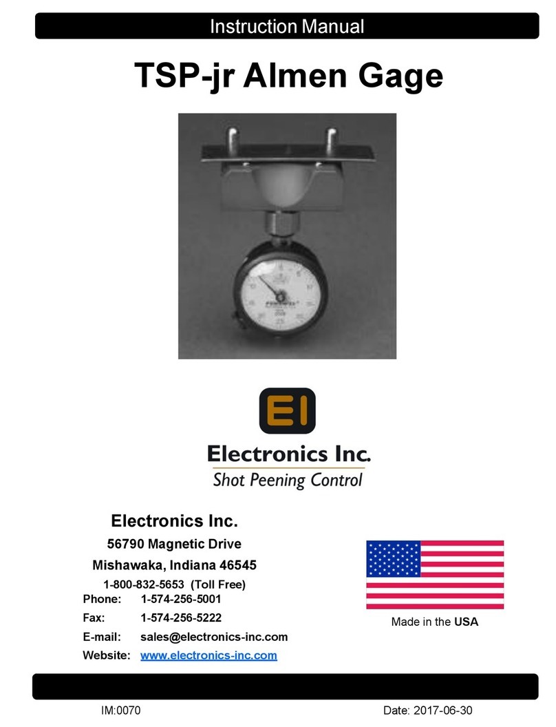 Electronics Almen Gage TSP-Jr User manual