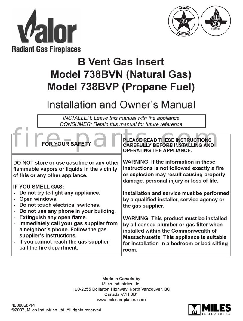 Valor 738BVN Installation and owner's manual