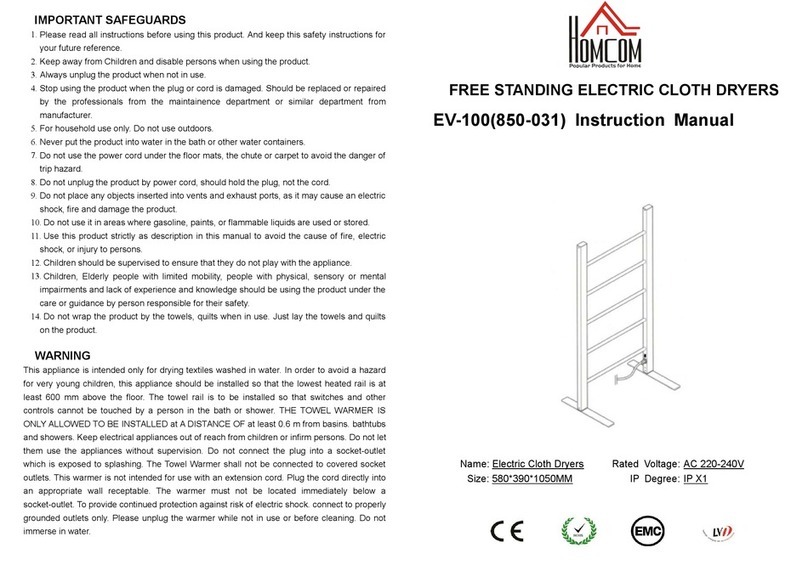HOMCOM EV-100 instruction manual