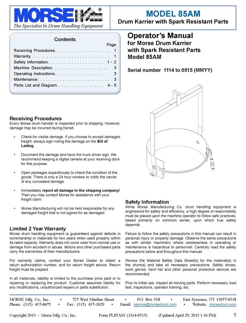 morse 85AM Operator's manual