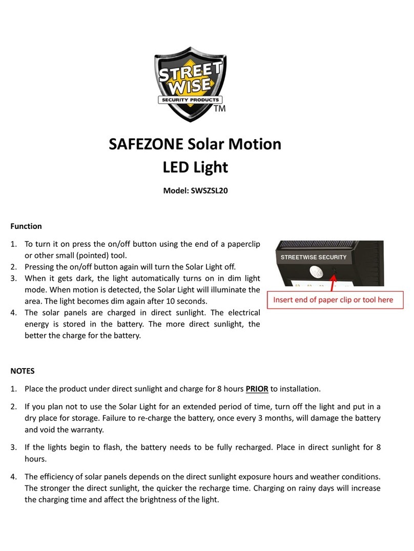 STREET WISE SAFEZONE SWSZSL20 User manual
