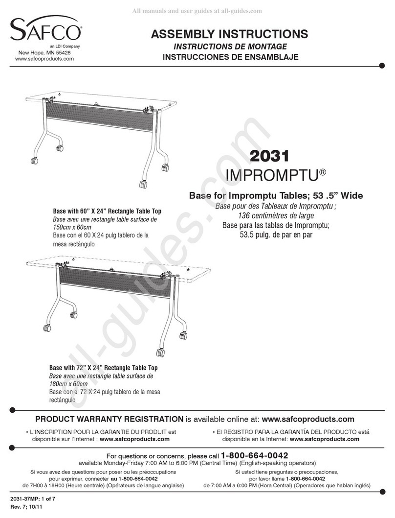 LDI Safco Impromptu 2031 Assembly instructions