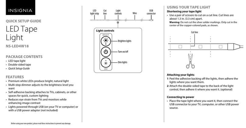 Insignia NS-LED4W18 Quick setup guide