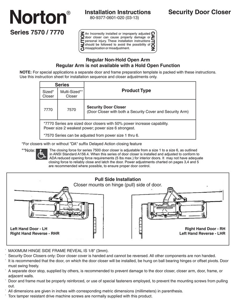 Assa Abloy Norton 7570 Series installation instructions