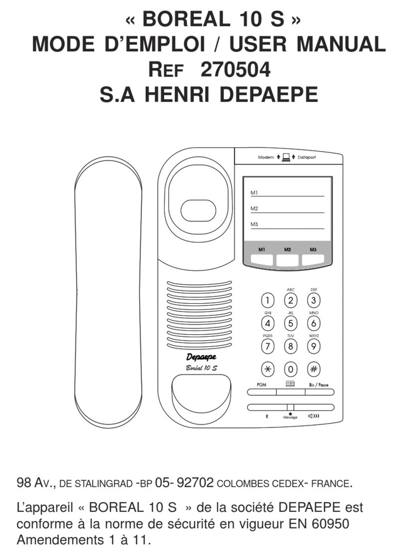 Depaepe BOREAL 10 S user manual