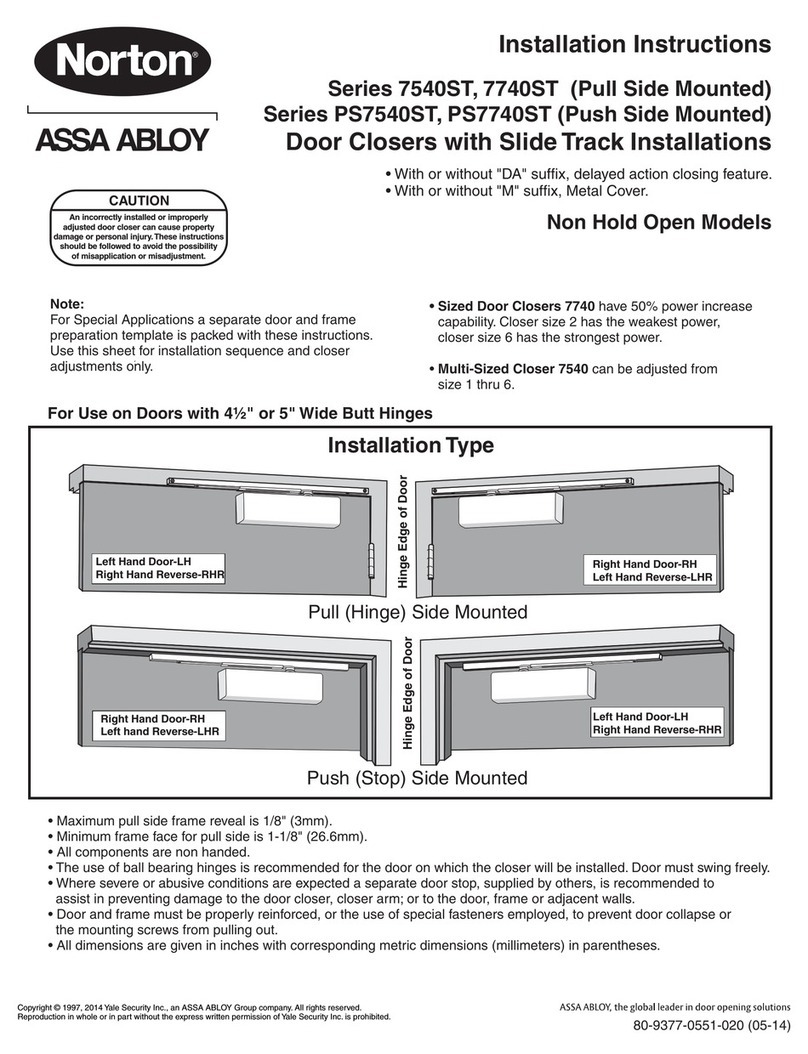 Assa Abloy Norton 7540ST Series User manual