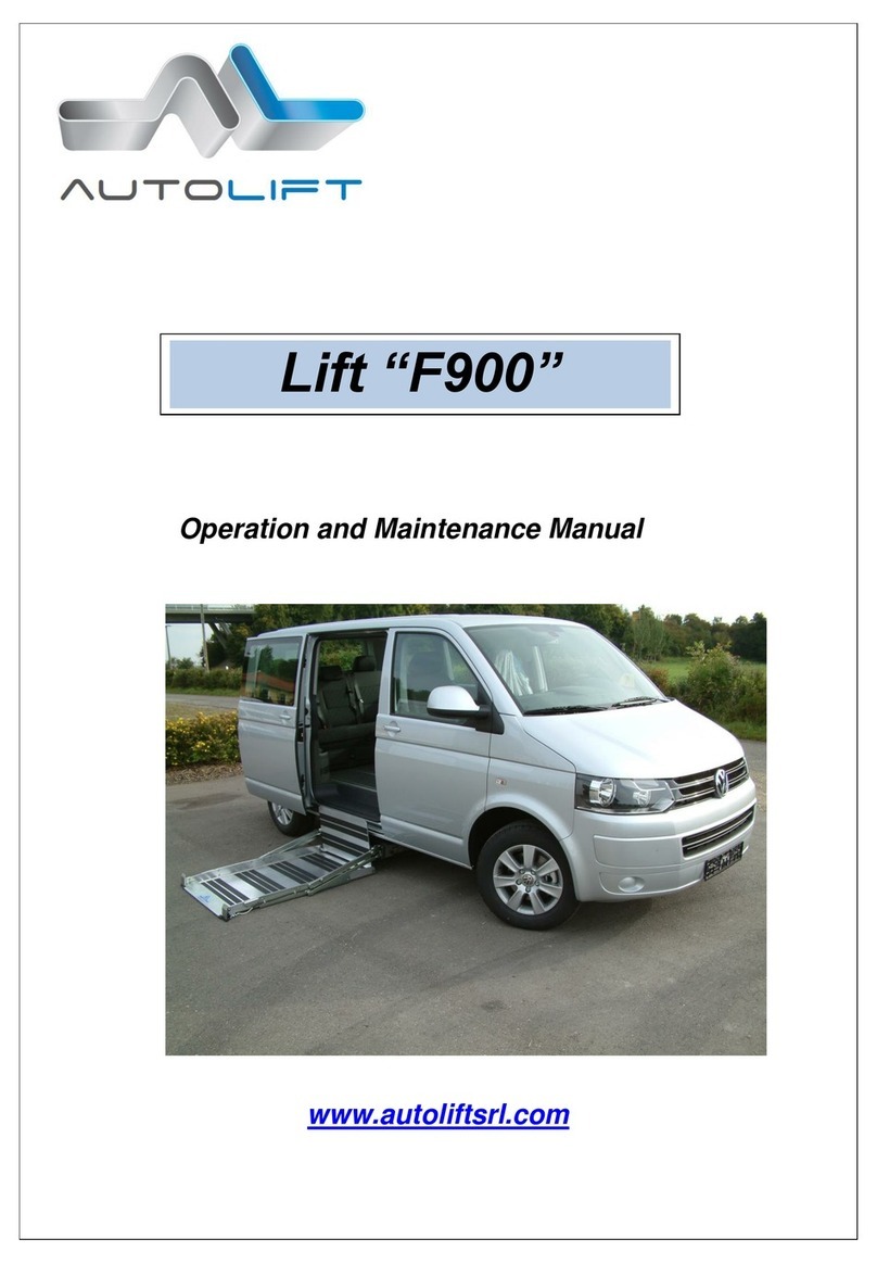 AUTOLIFT F900 Operation and maintenance manual