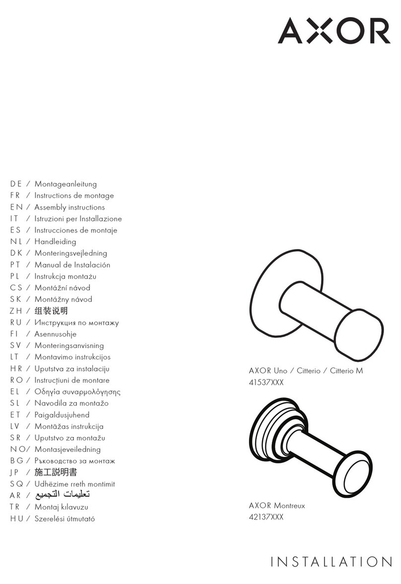 Hans Grohe AXOR Uno 41537 Series Assembly instructions
