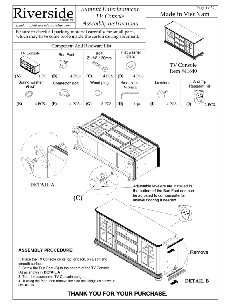 Riverside Furniture 41840 Assembly instructions