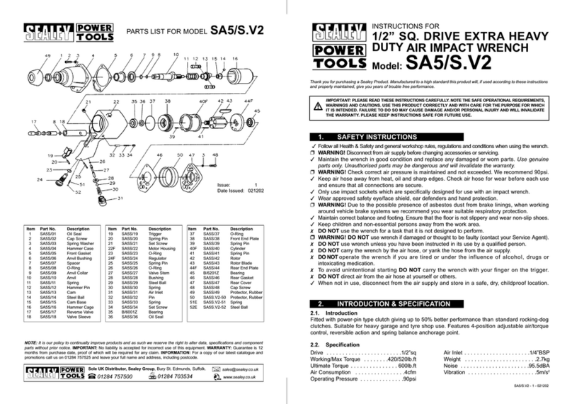 Sealey SA5/S.V2 instructions