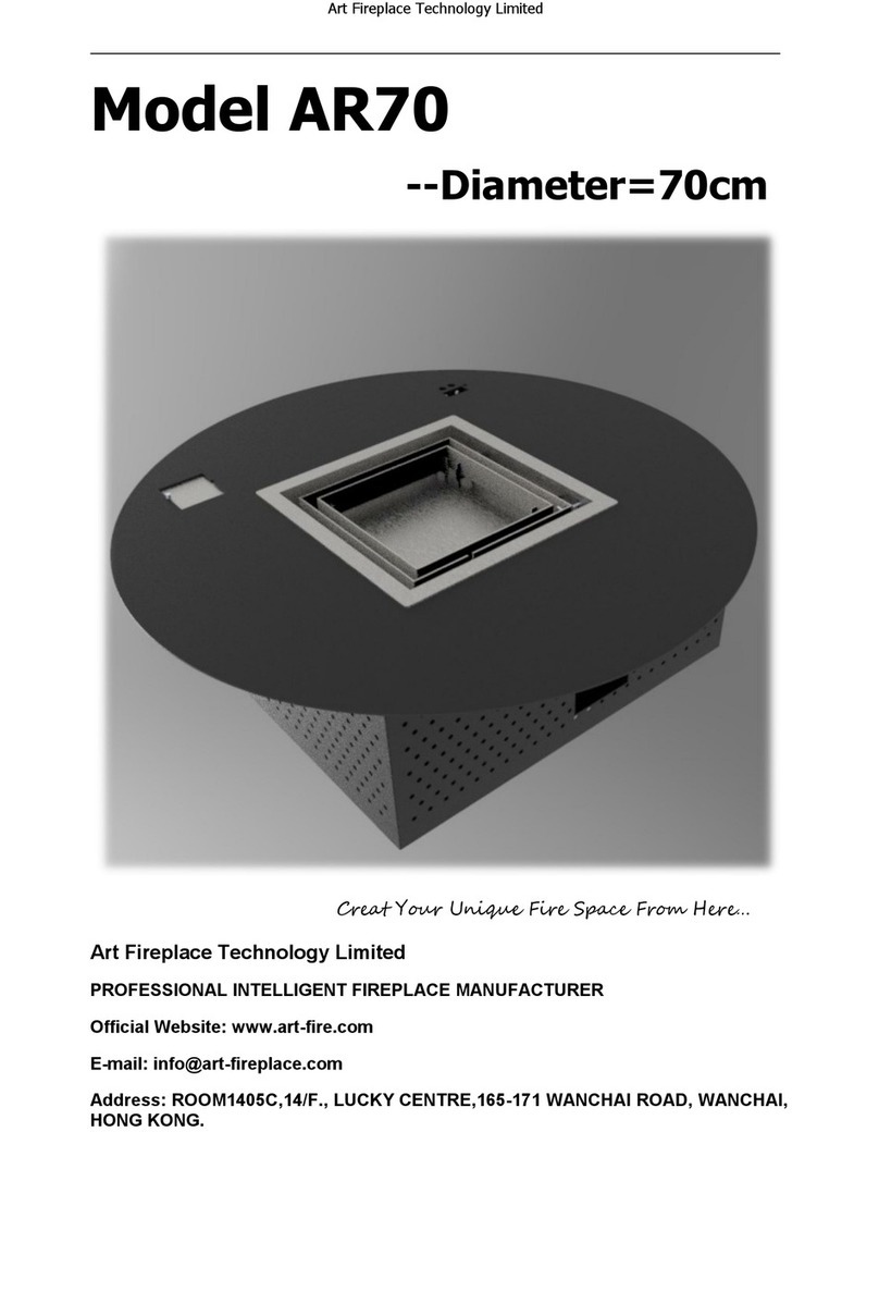 Art Fireplace Technology Round AR70 manual