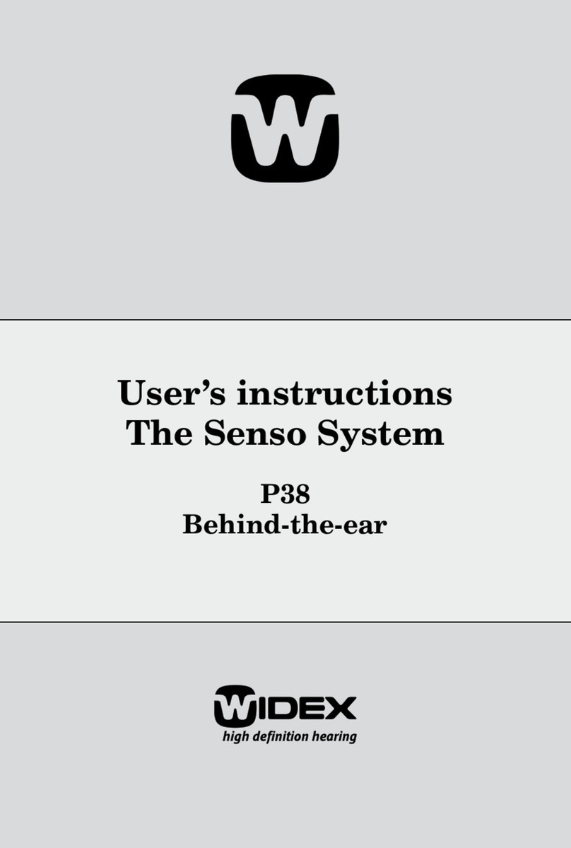 Widex Senso System P38 User instructions