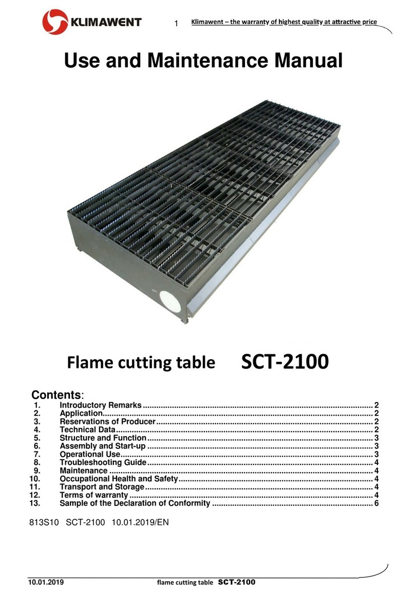 Klimawent SCT-2100 Use and maintenance manual Klimawent SCT-2100 Use and maintenance manual