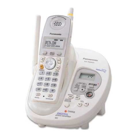 Panasonic KXTG2431W - 2.4 GHZ DIG CORDLESS PHONE User manual