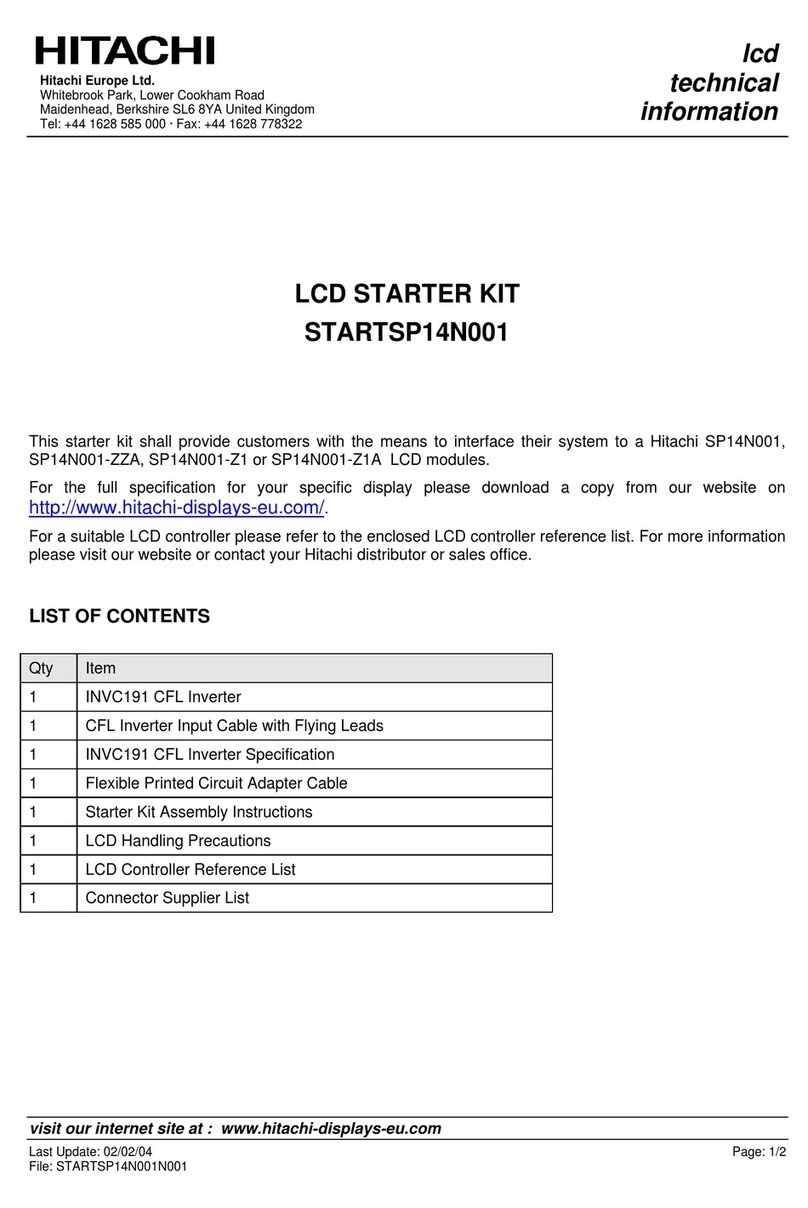Hitachi STARTSP14N001 User manual