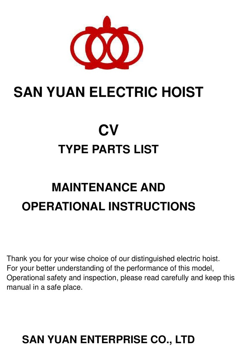 sanyuan CV Maintenance and operational instructions