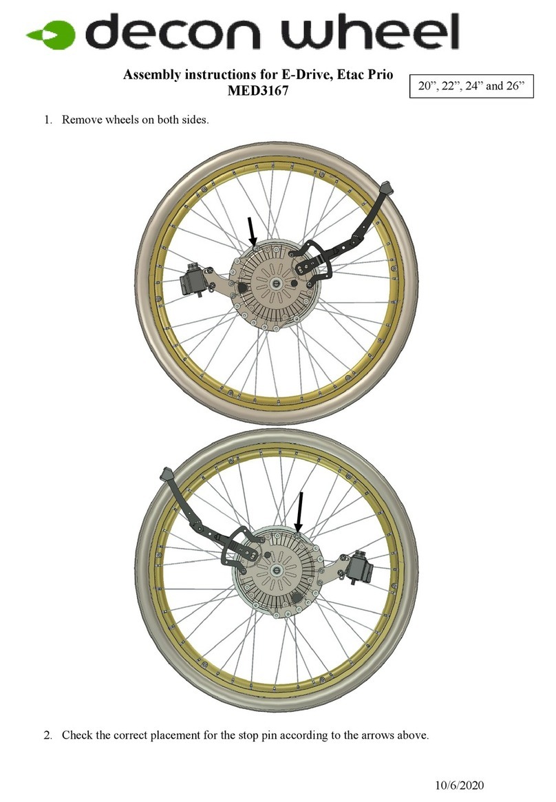 Decon wheel E-Drive, Etac Prio User manual