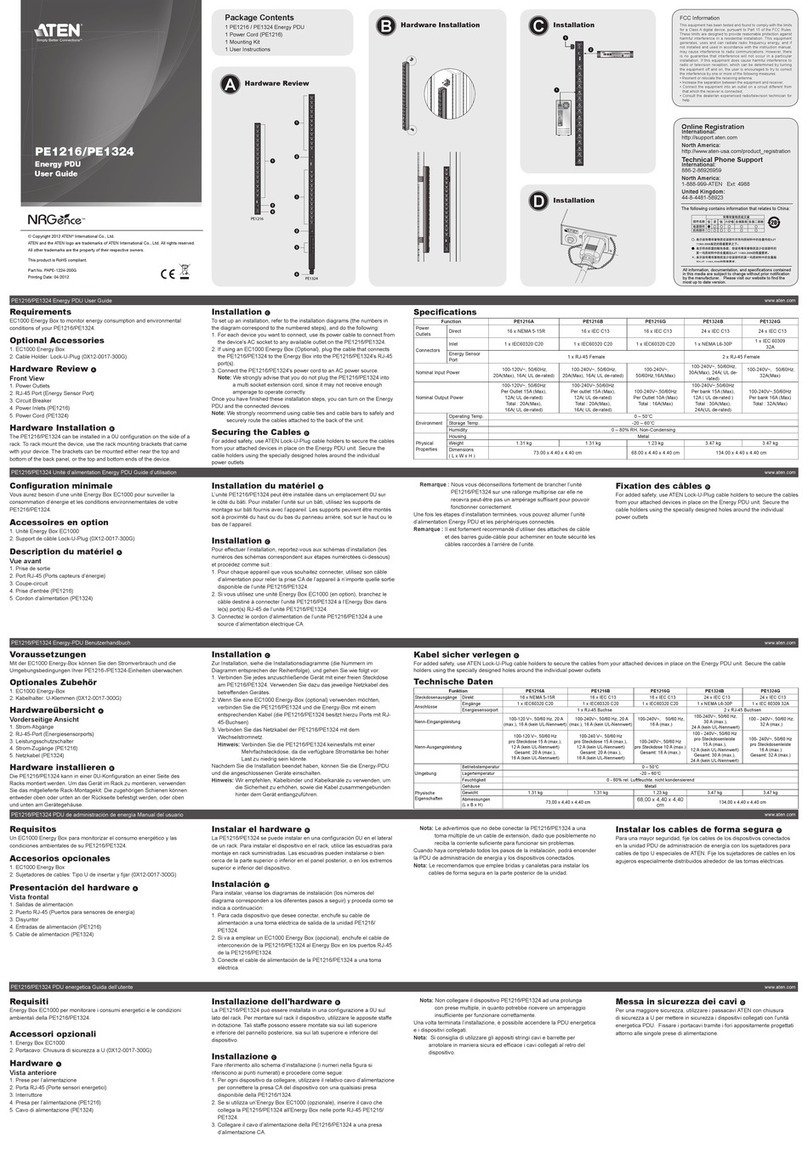 ATEN PE1216 User manual