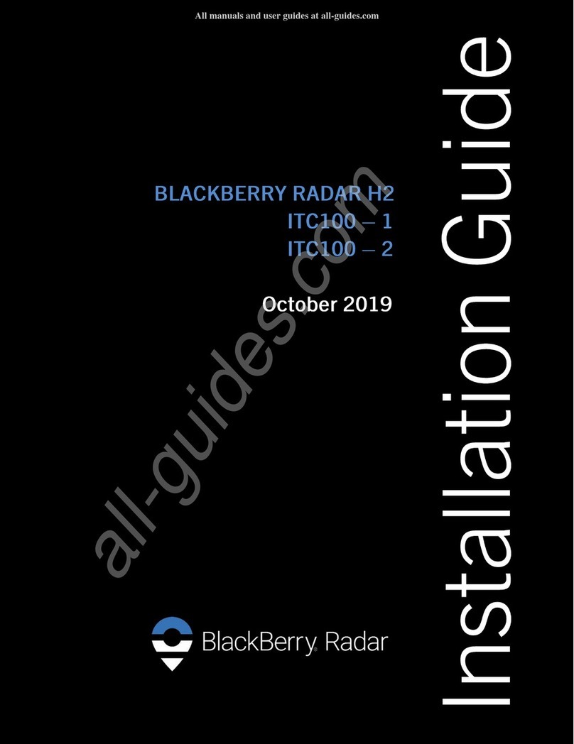 Blackbe;rry Radar H2 installation guide