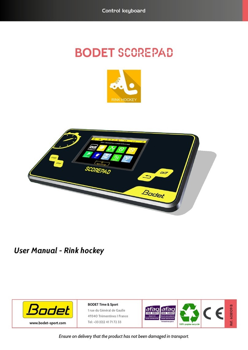 Bodet SCOREPAD Rink hockey user manual