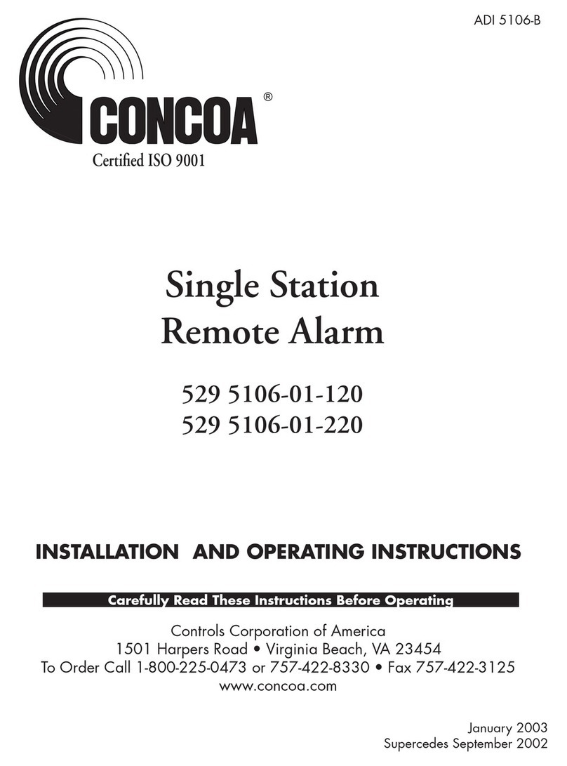 Concoa 529 5106-01-120 Installation and operating instructions