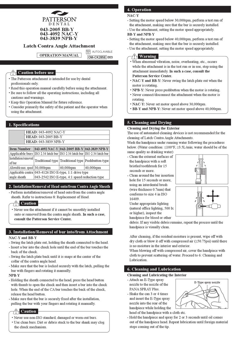 Patterson 043-2005 BB-Y User manual