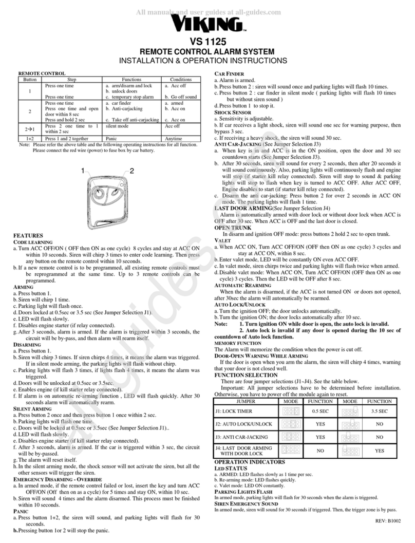 Viking VS 1125 Installation instructions
